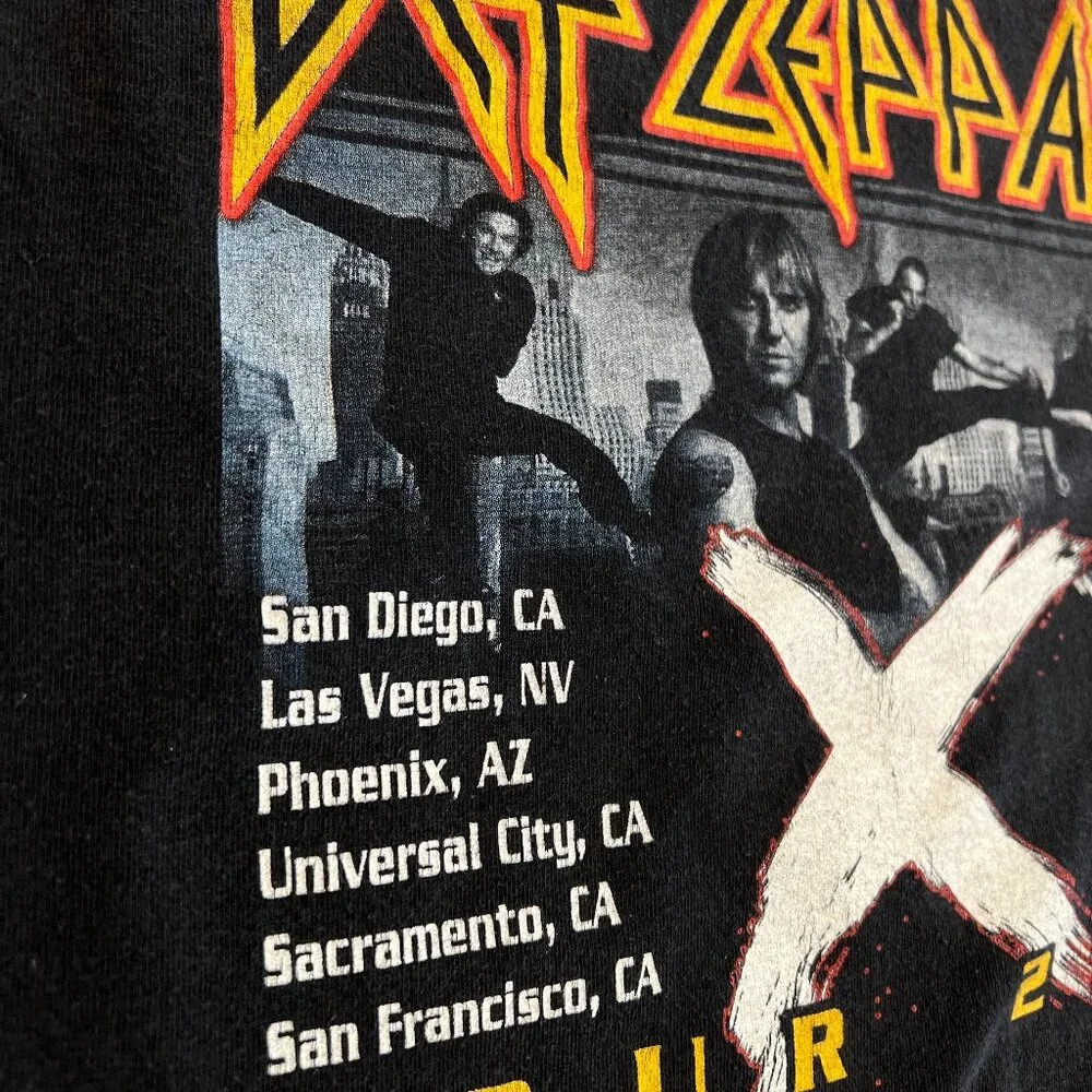 DEF LEPPARD 2002 X Ten Concert Tour Long Sleeve XLarge VINTAGE Black Graphic - Picture 8 of 12